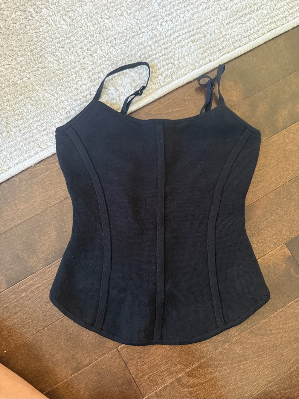 Babaton Black Structured Corset Cami